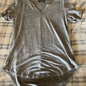 a.n.a Heather Gray Short Sleeve Top